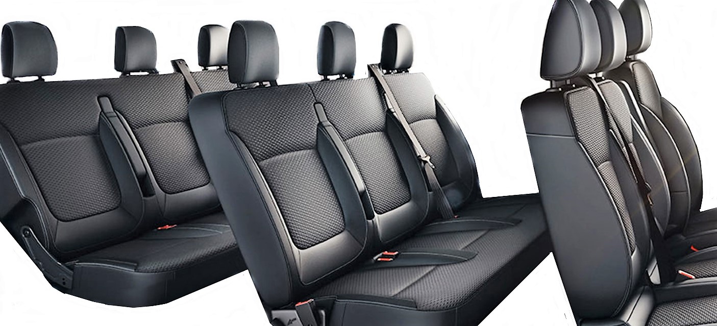 Pokrowiec LOGO POKROWCE czarny szary Opel Vivaro Renault Trafic 9 os.