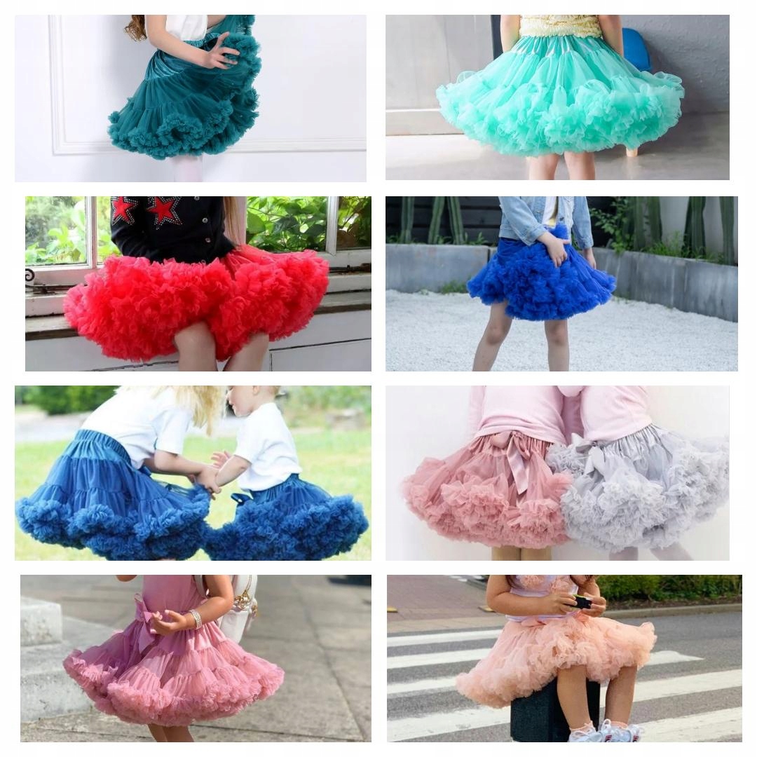 Tiulowa spódniczka 122 tutu pettiskirt szara Zapięcie brak