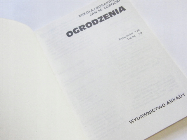 OGRODZENIA BOSAKIRSKI ŁOBOCKI Wydawnictwo AA