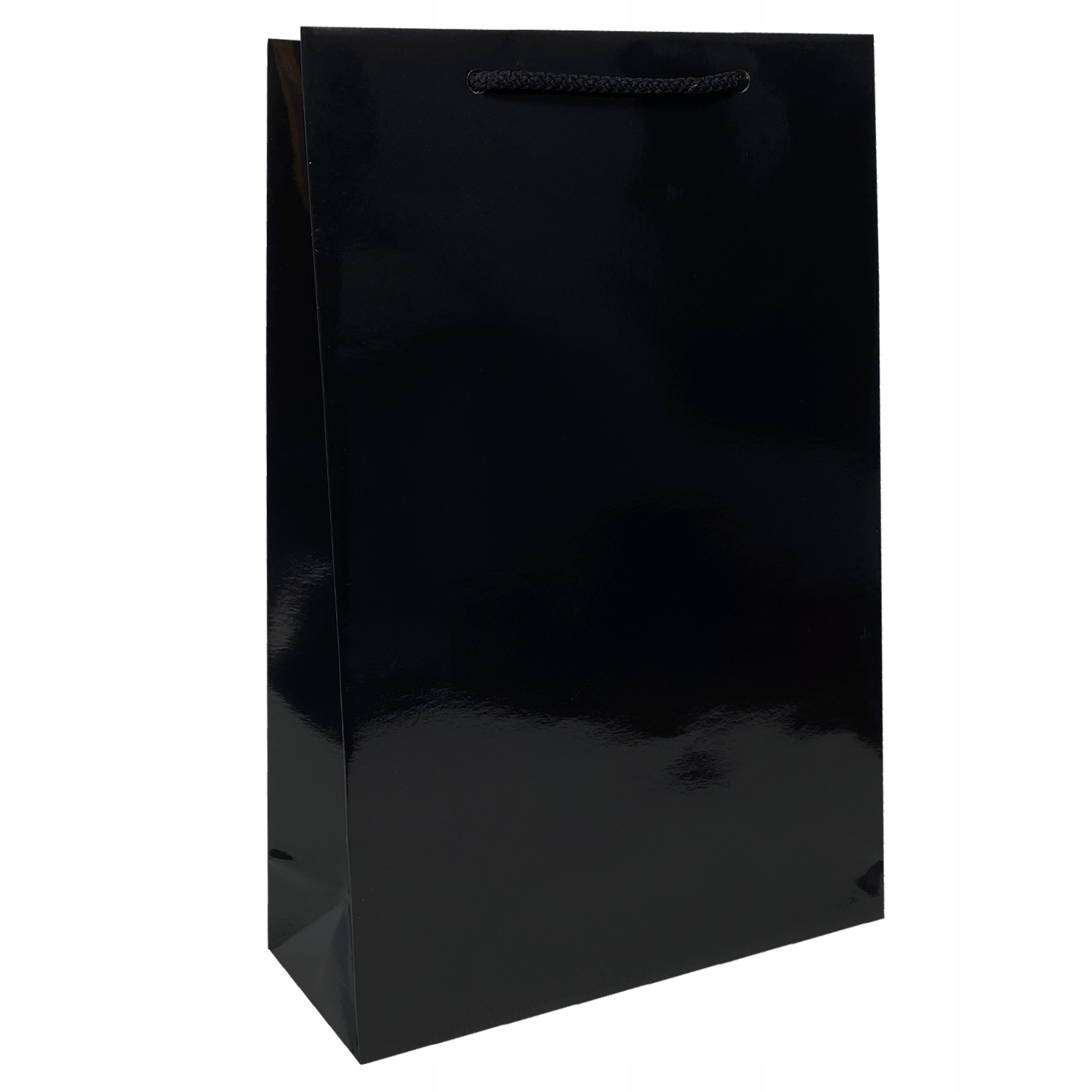 

Torebka papierowa laminowana Czarna 17,5x6,5x26,5