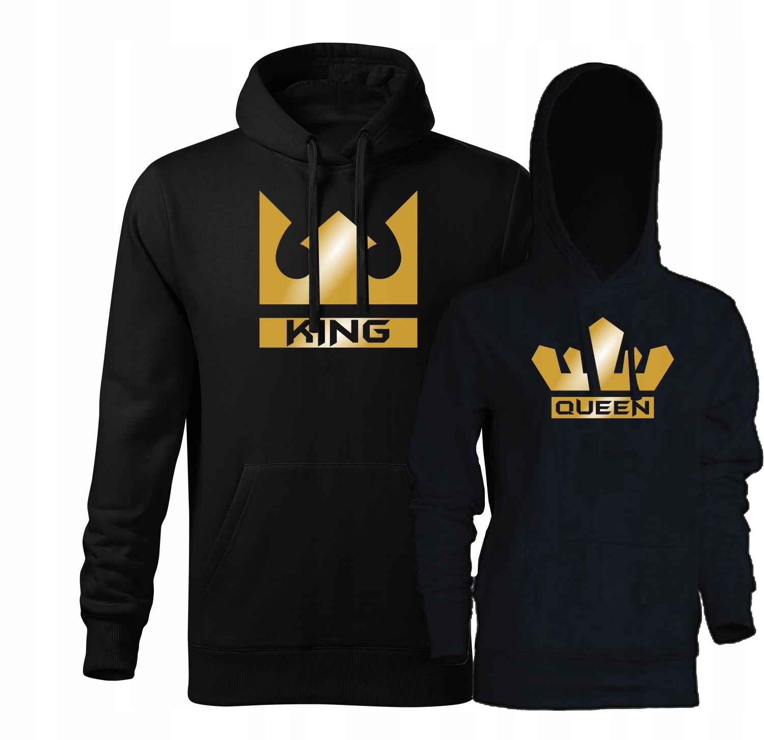

Zestaw bluz z kapturem na Walentynki King Queen M