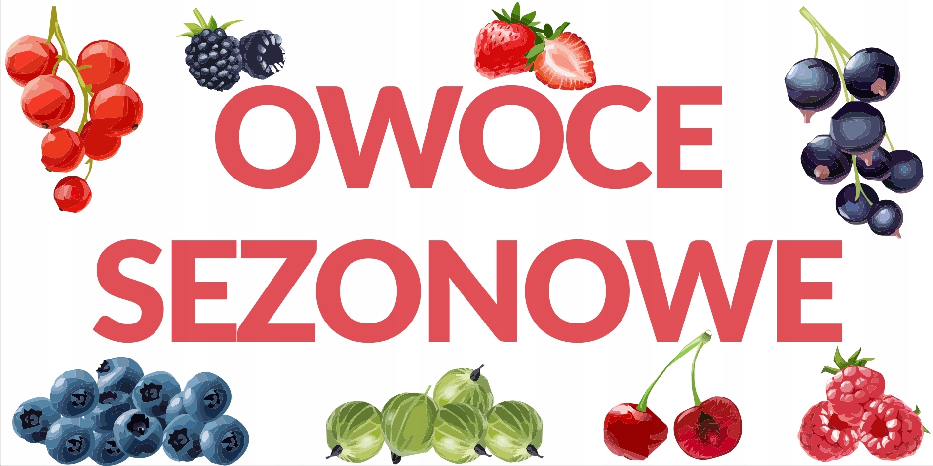 

Tabliczka Informacyjna Owoce Sezonowe 40X20 CM