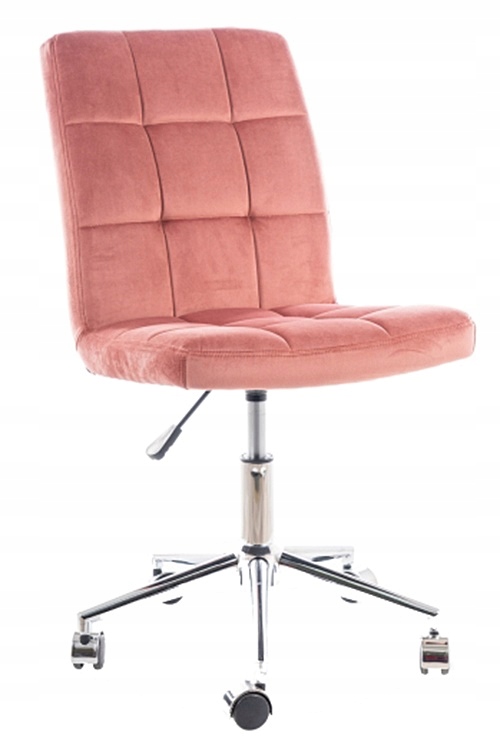 

Fotel Do Biurka Obrotowy Q020 róż Velvet Sig