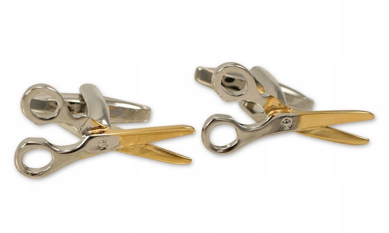 Tematyczne Spinki do Mankietów-NOŻYCZKI