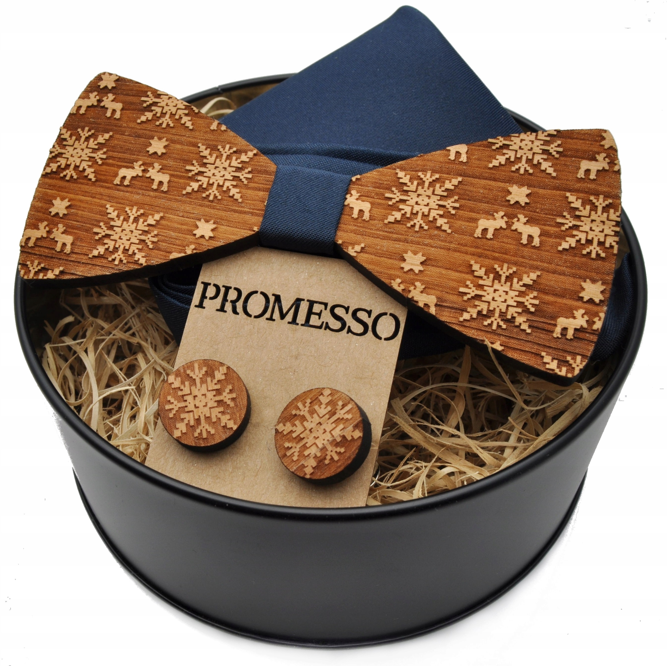 

Zestaw Drewniana Mucha Spinki Poszetka