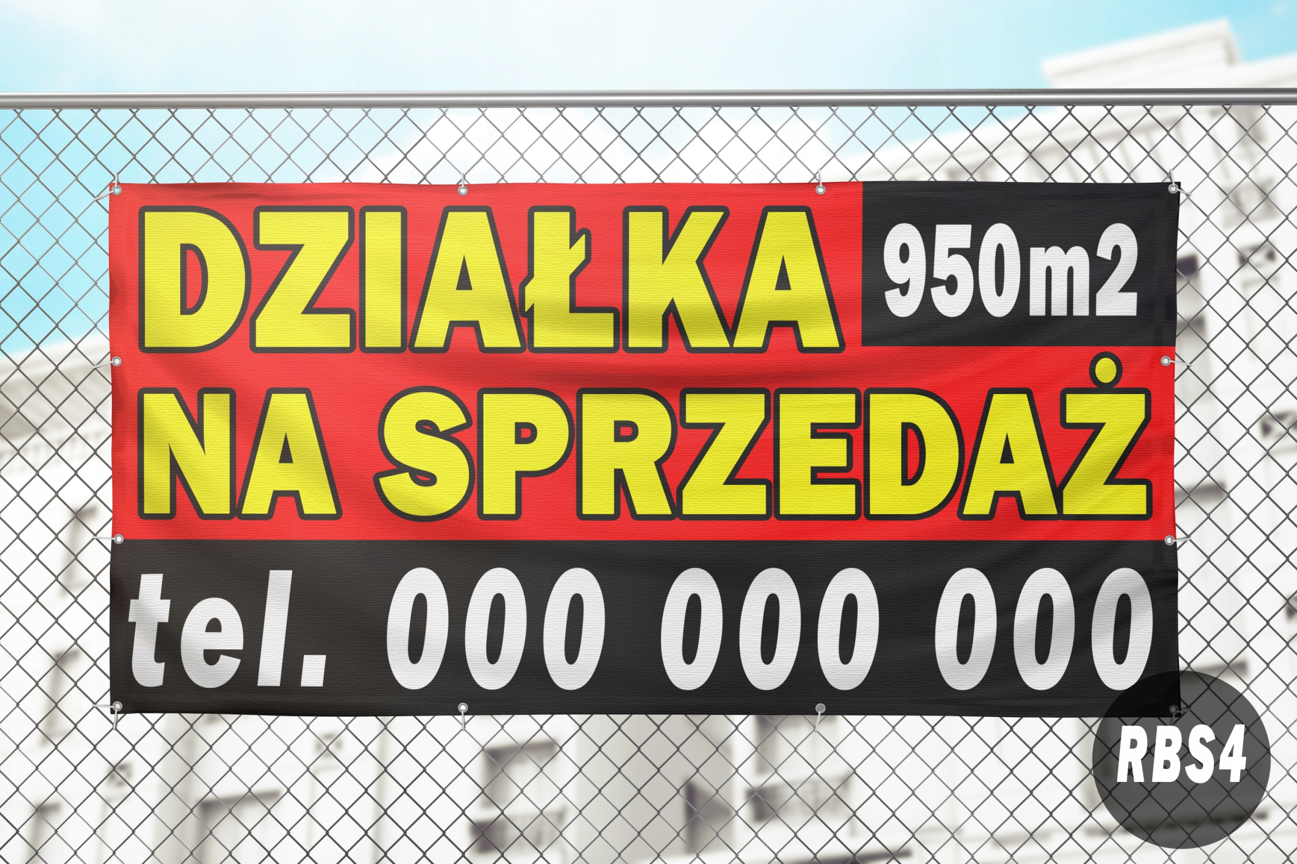 Baner reklamowy banery 300x100cm plandeka +PROJEKT EAN (GTIN) 6091621672633