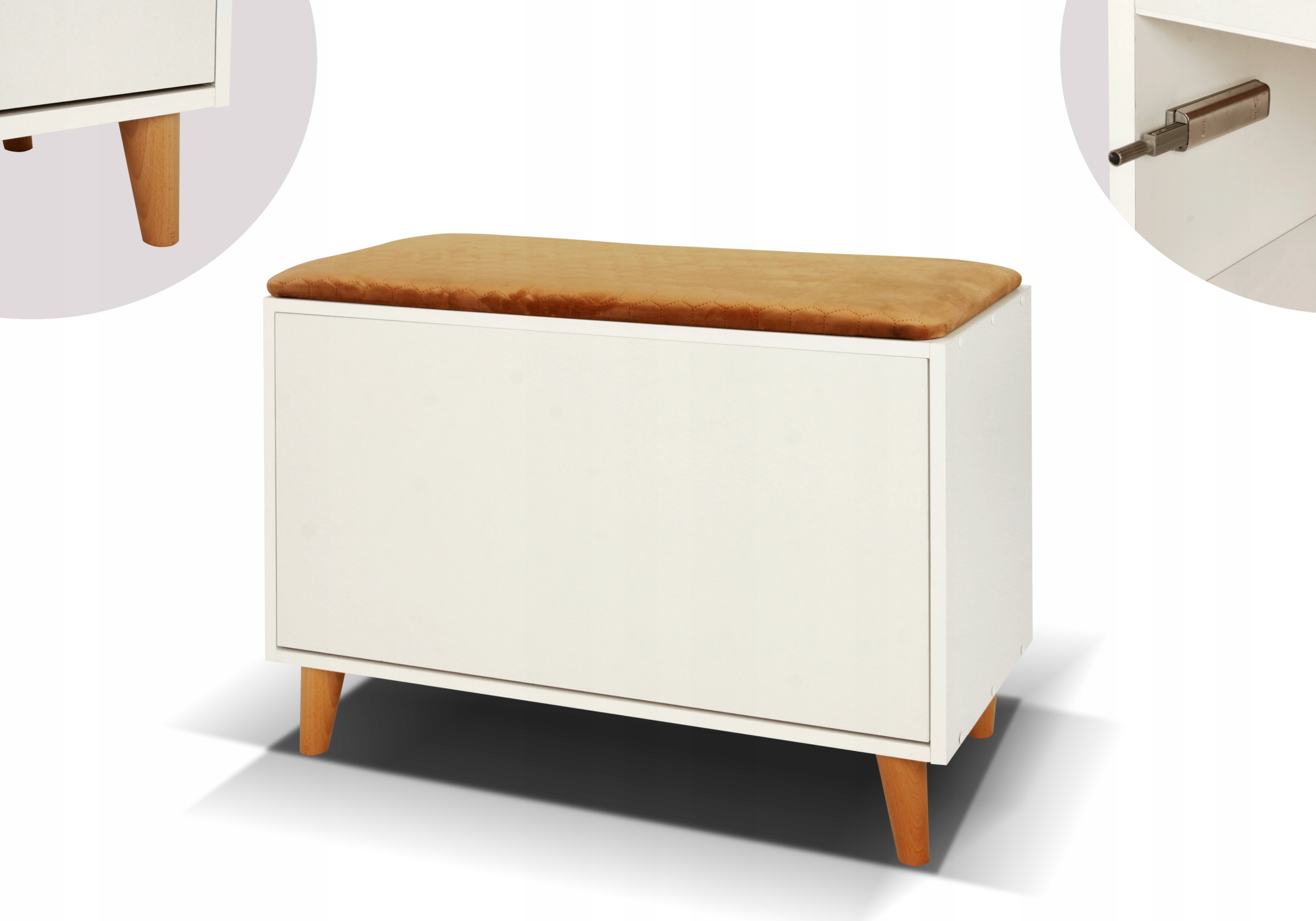 Szafka Na Buty 90 z Siedziskiem.STYL SKANDYNAWSKI