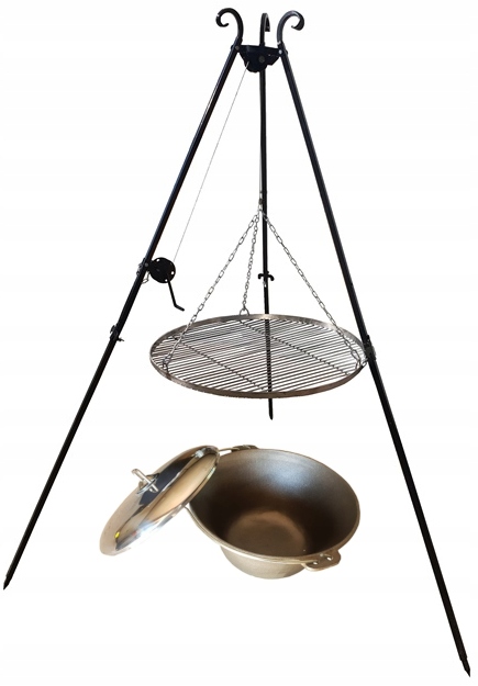 

Trójnóg Gruby Grill Ogrodowy Ruszt Inox I Kociołek