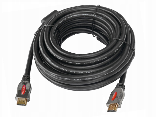 Kabel HDMI-HDMI v2.0 UHD 4K/60Hz VITALCO HQ 12m Złącza HDMI - HDMI