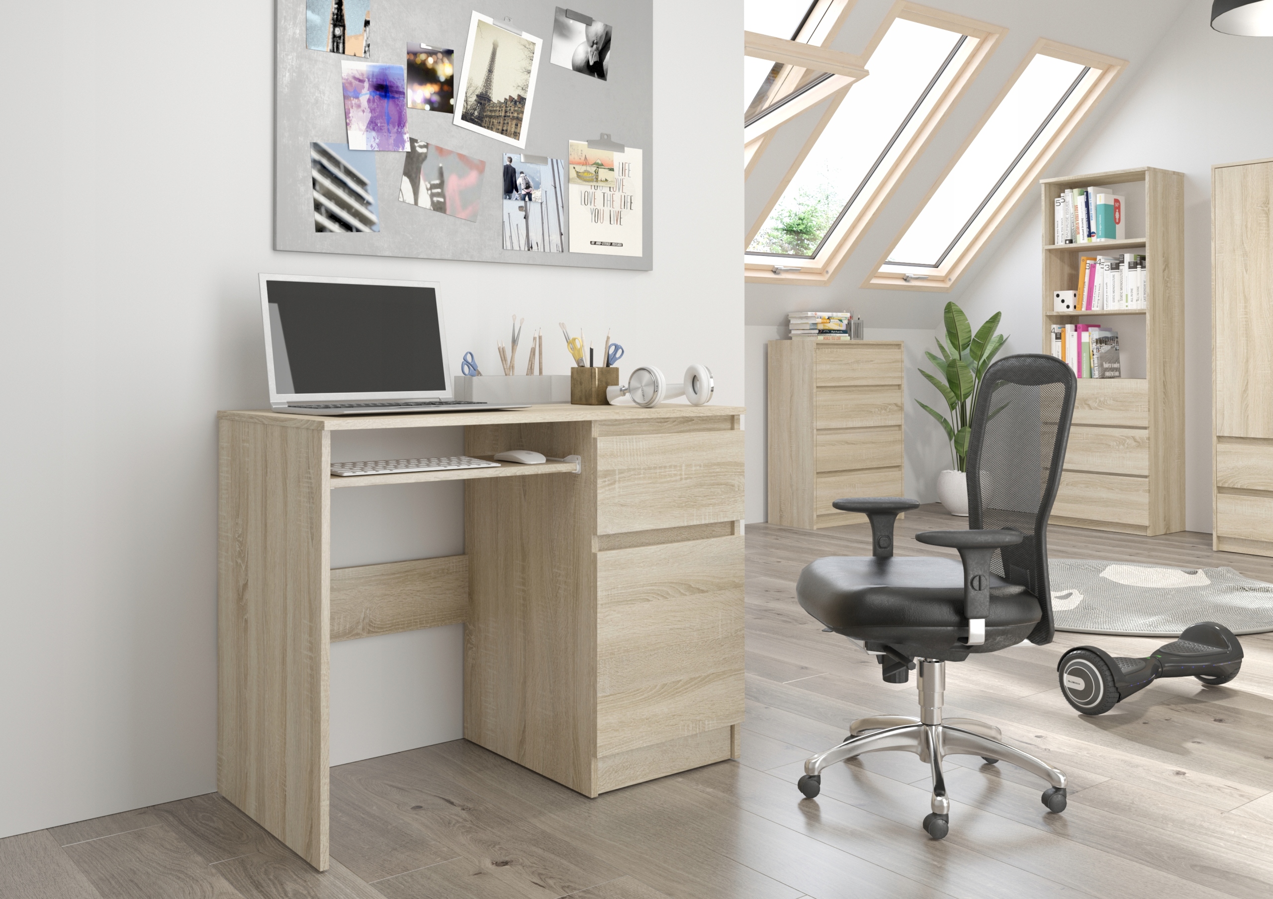 Meble Biurko komputerowe stolik 90cm sonoma N33 Kod producenta N-33