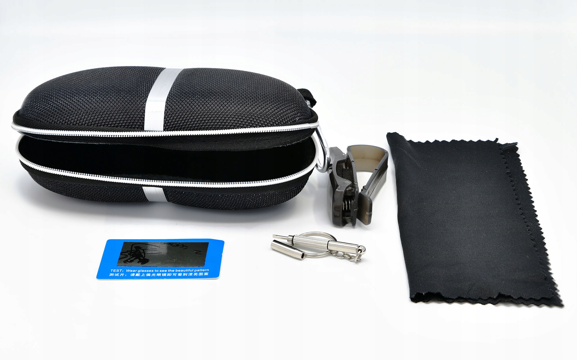 etui na okulary wkrętak KLIPS szmatka tester polar