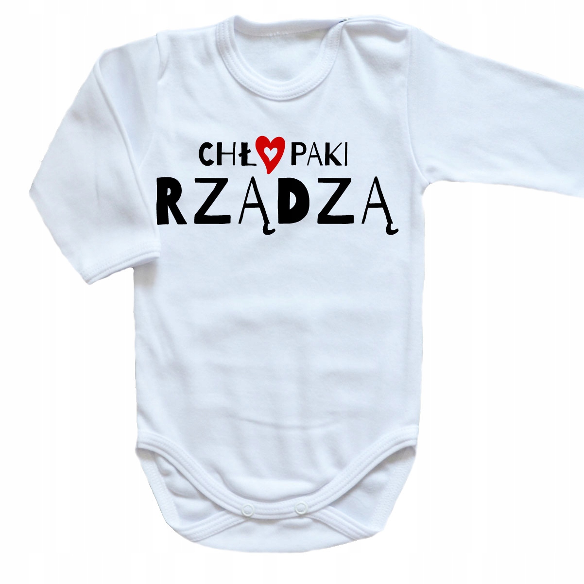 

Body niemowlęce Chłopaki Rządzą białe rękaw długi