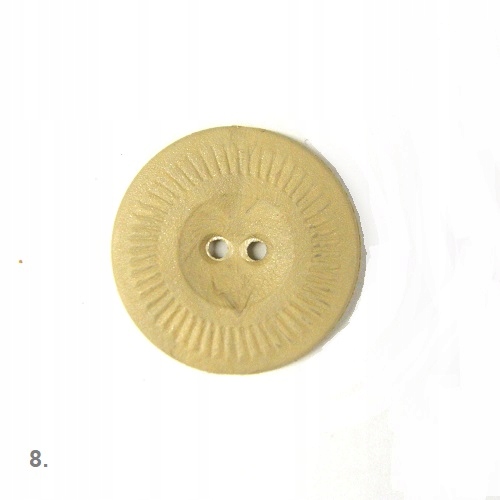 8. Guziki Plastikowe Beż, 23mm 1szt
