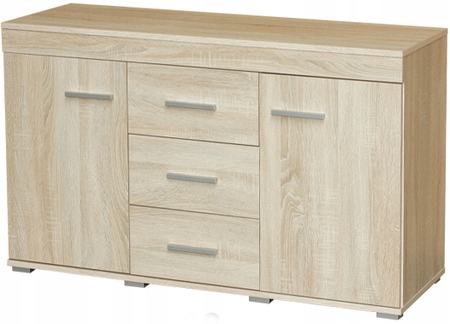 

Komoda 120cm dąb sonoma 3 szuflady 2 drzwi M-23
