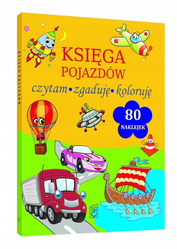 

Księga Pojazdów Czytam zgaduję koloruję naklejki