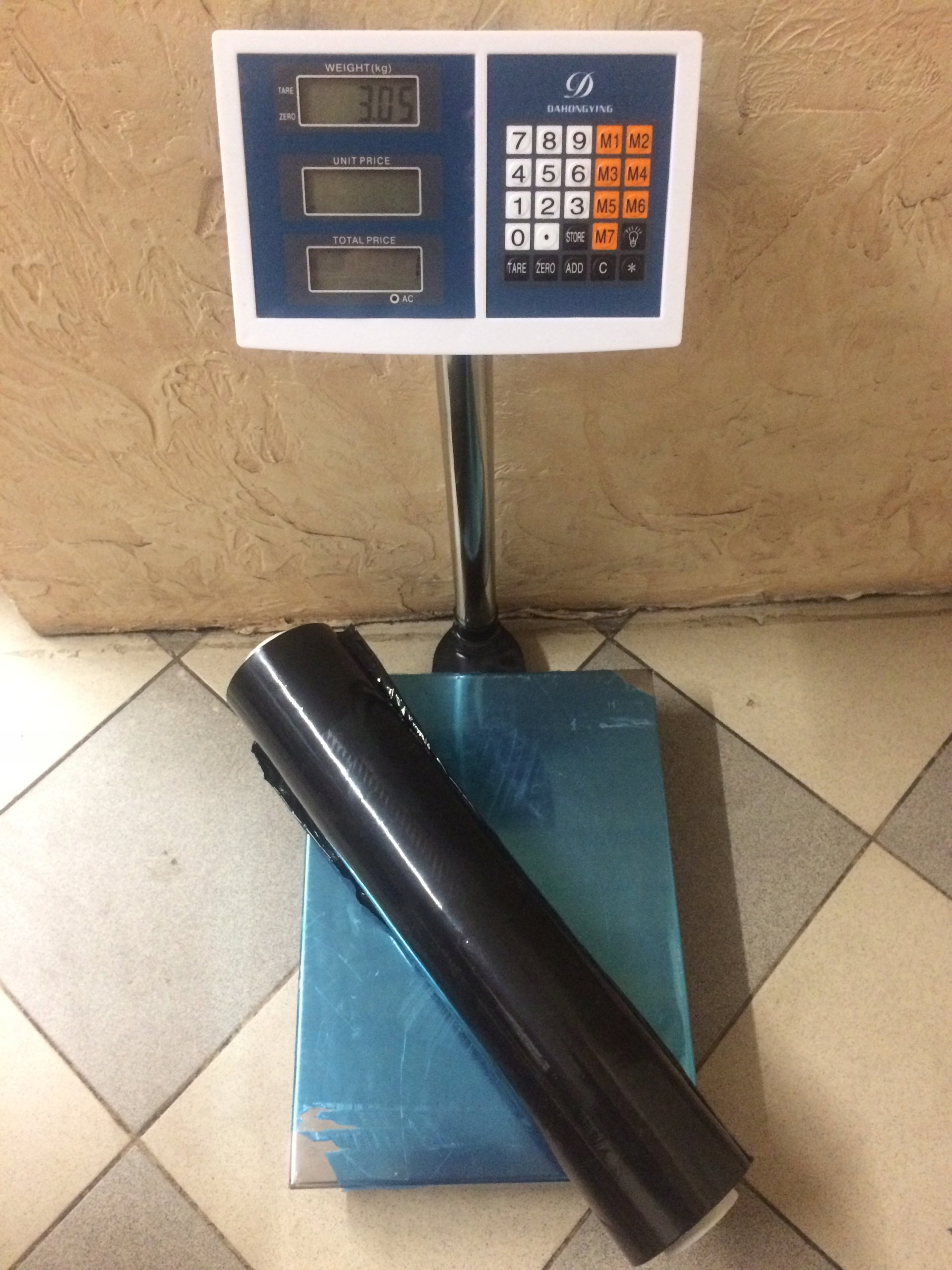 FOLIA STRETCH STRECZ CZARNA ROLKA 3 KG NETTO 2,8 ! Waga tuby 0.7 kg