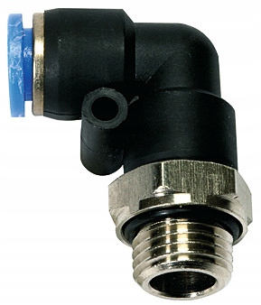 Złączka pneumatyczna M7 - 6mm kątowa