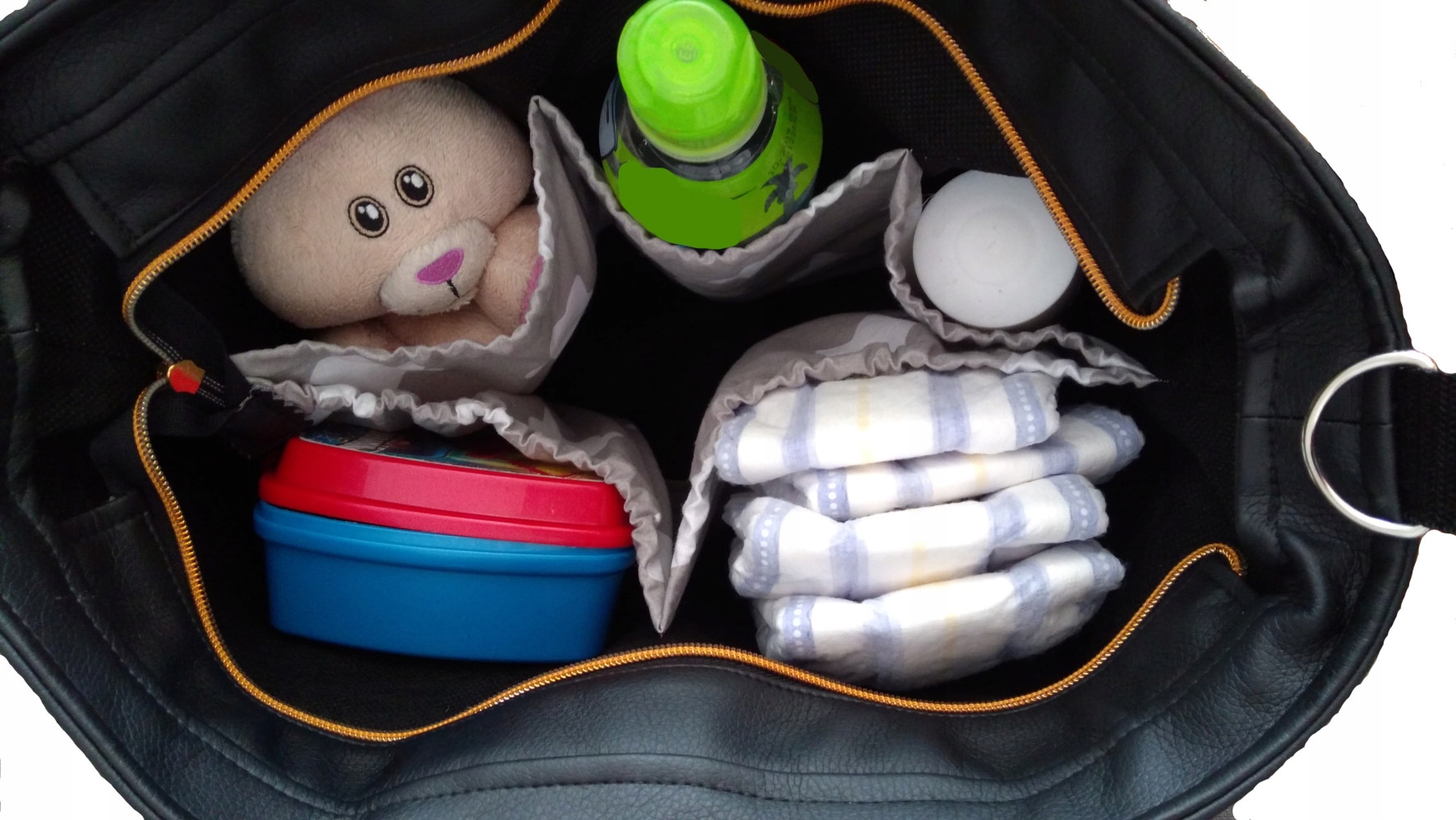 TORBA DO WÓZKA DUŻA POJEMNA ORGANIZER EKOSKÓRA HIT Długość paska 110 cm