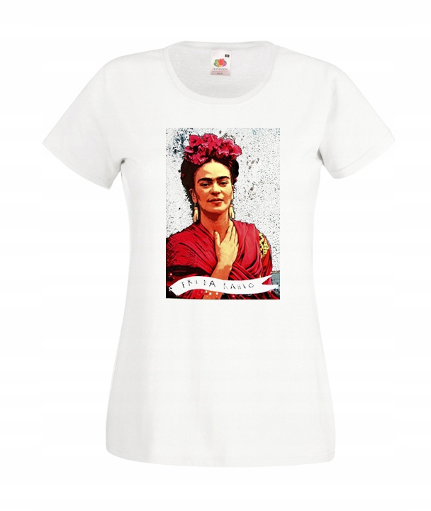 

XXL Koszulka Damska Frida Kahlo Kwiaty Meksyk Wzór