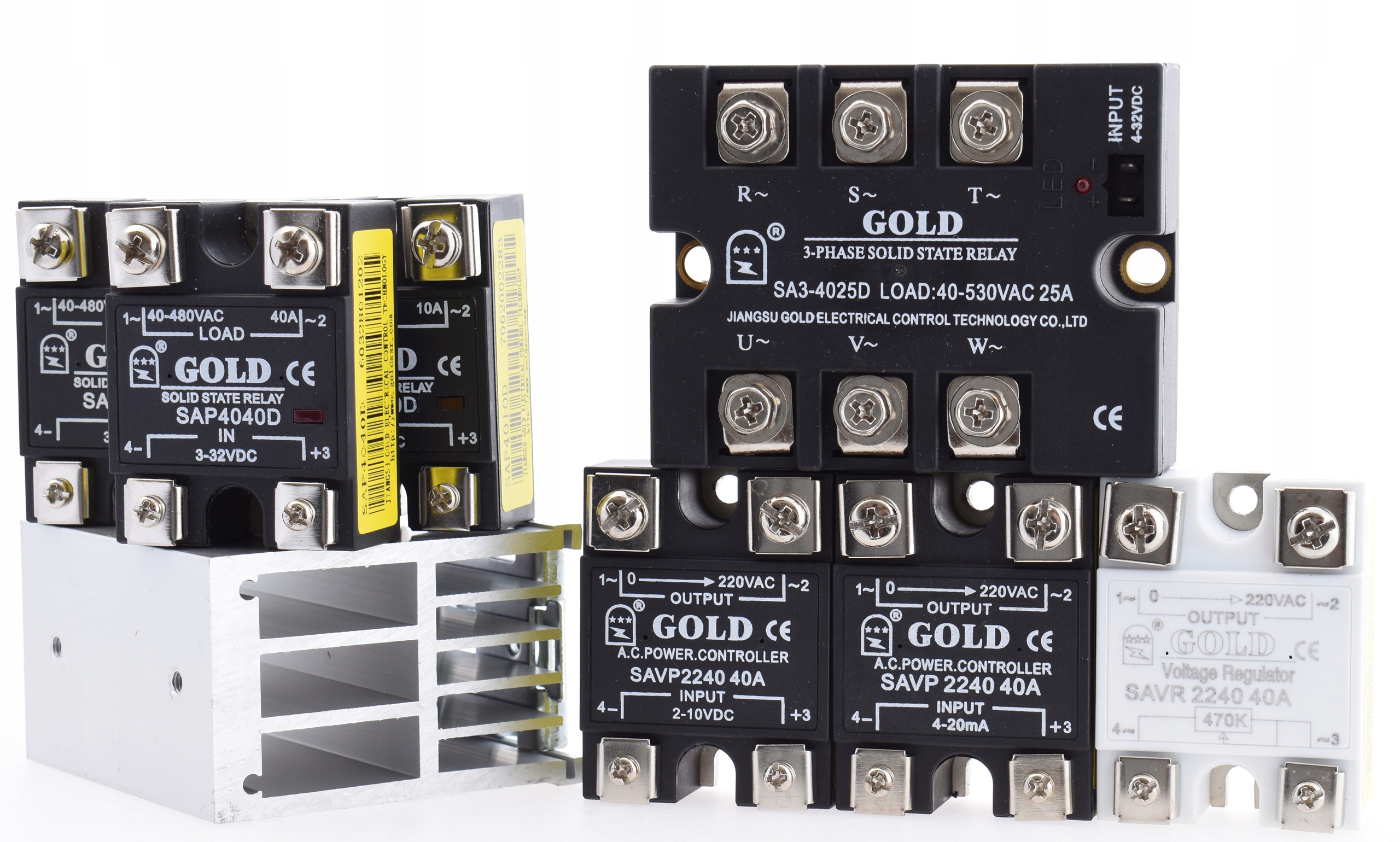 PRZEKAŹNIK stycznik półprzewodnikowy SSR 3Fazy 25A Kod producenta SA34025D SSR 3F 3x25A GOLD