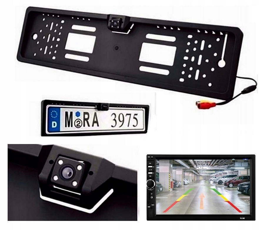

Kamera Cofania W Ramce Tablicy Rejestracyjnej 4LED