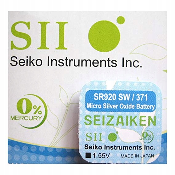 

Bateria Srebrowa SR920SW 371 Seizaiken Seiko