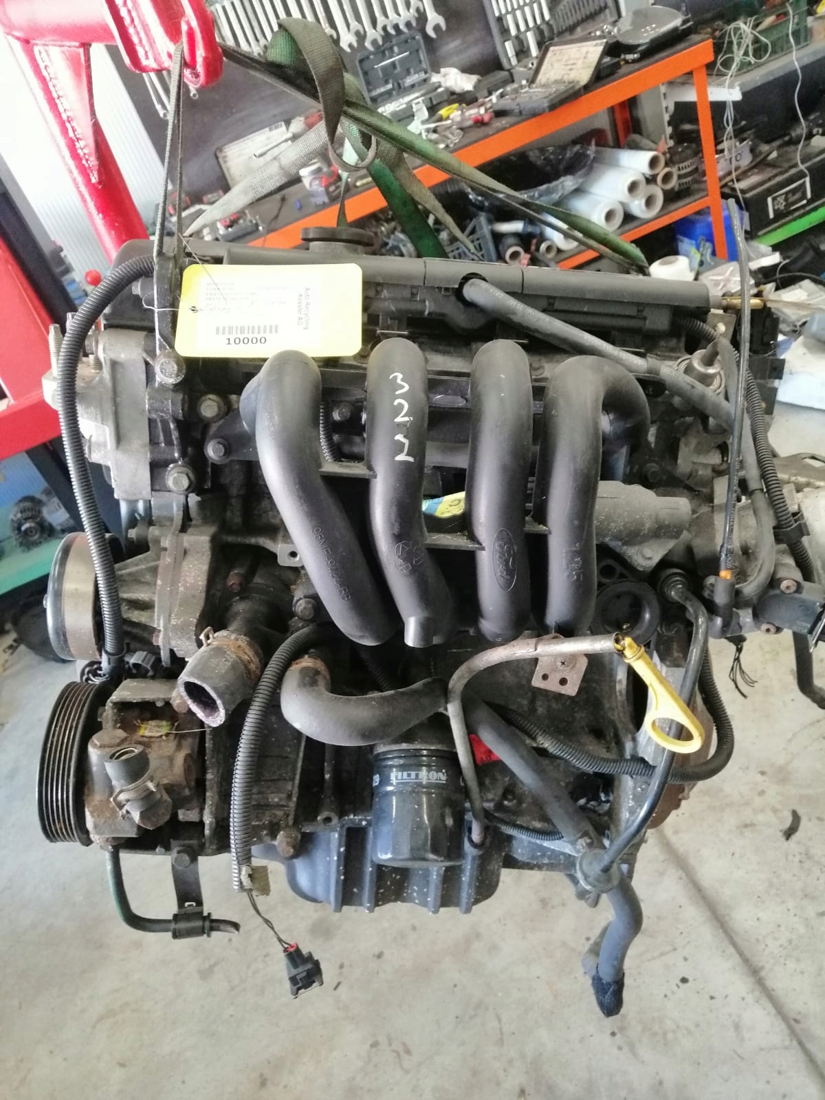 engine FORD FIESTA 1.25 16V 75KM DHA 114tys km