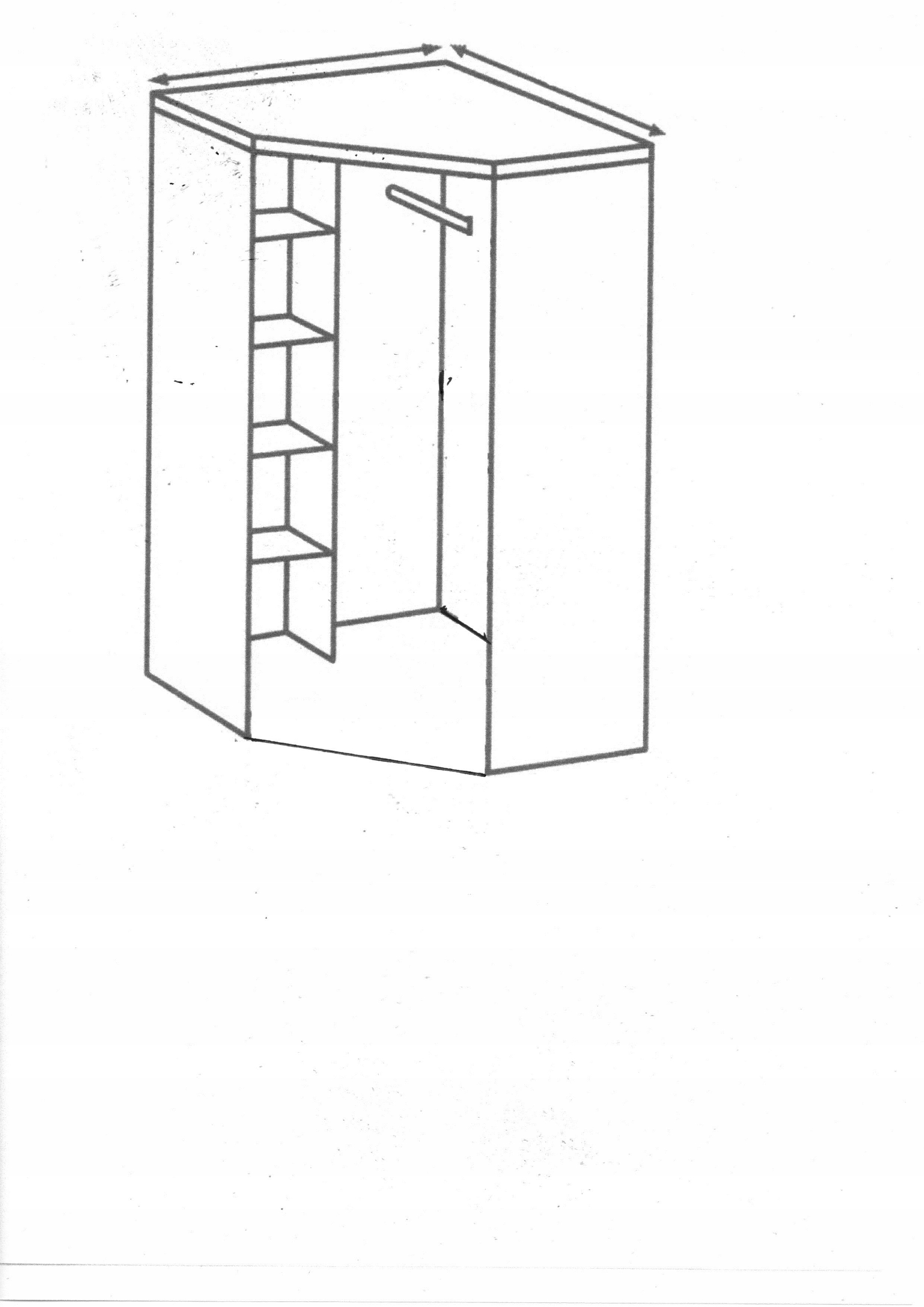 SZAFA NAROŻNA SARA 80*80*180 + POŁYSK Kolekcja SARA