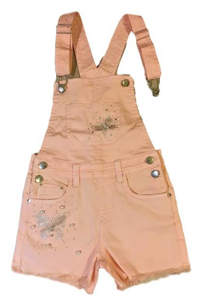 SZORTY ogrodn. jeans z perełkami r.122/128 OBNIŻKA