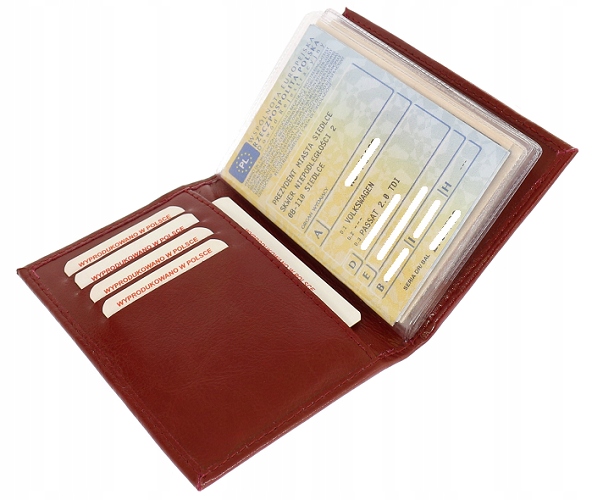 OKŁADKA ETUI NA DOWÓD REJESTRACYJNY, DOKUMENTY PL Wzór dominujący bez wzoru