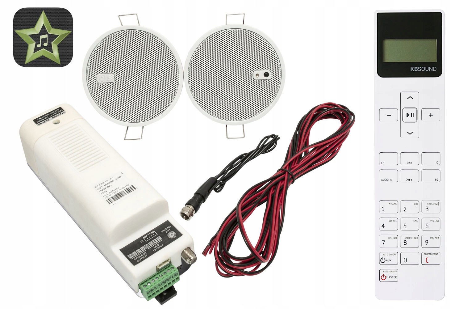 Kbsound Koupelnové Rádio Star 2 Bluetooth Dálkové Ovládání