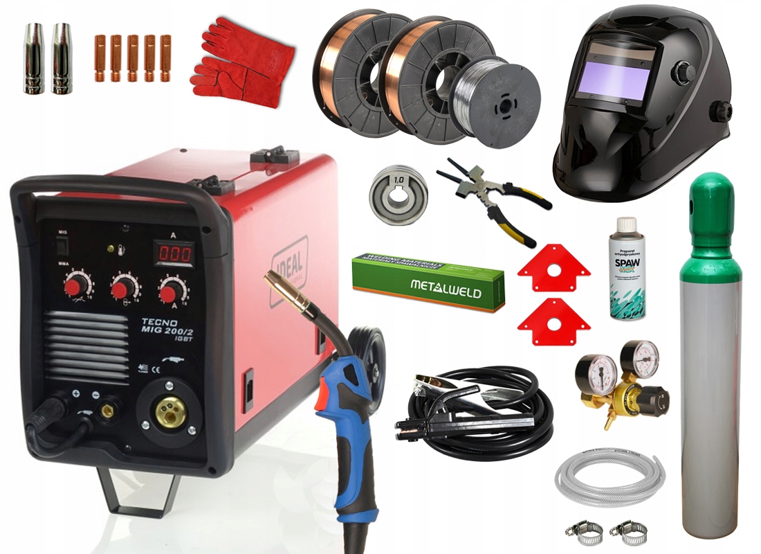 

Spawarka Ideal Migomat 200/2 Mig Mag Mma Zestaw