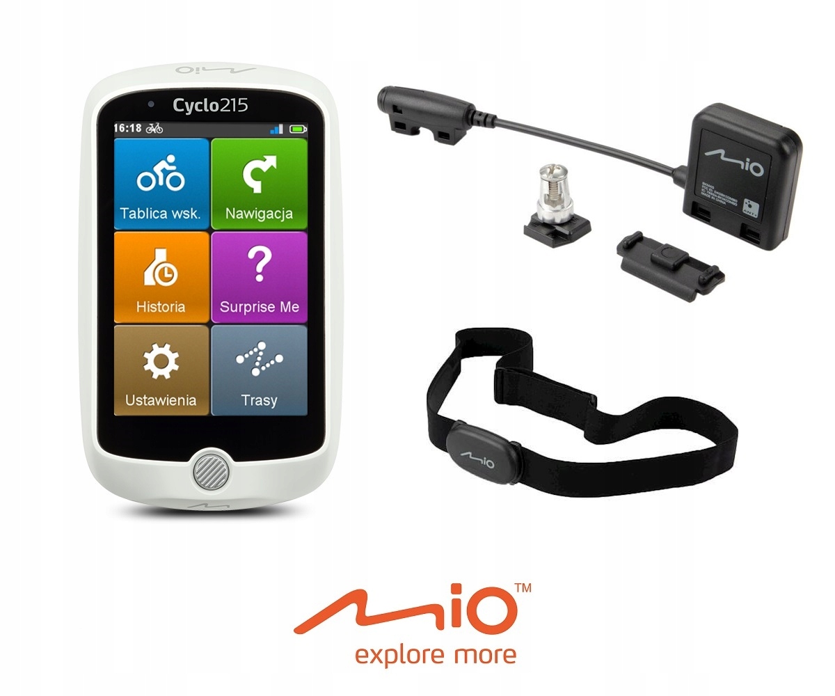 

Mio Cyclo 215HC Gps Full Europe Komplet Czujników
