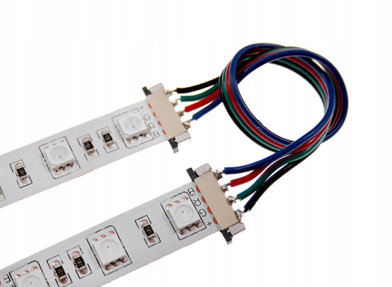 

Złączka do taśmy Led Rgb 12mm wsuw. dwust. z przew