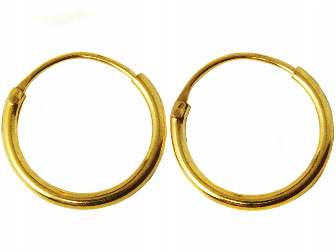 

Versil kolczyki kółka 12 mm złocone srebro 0,925