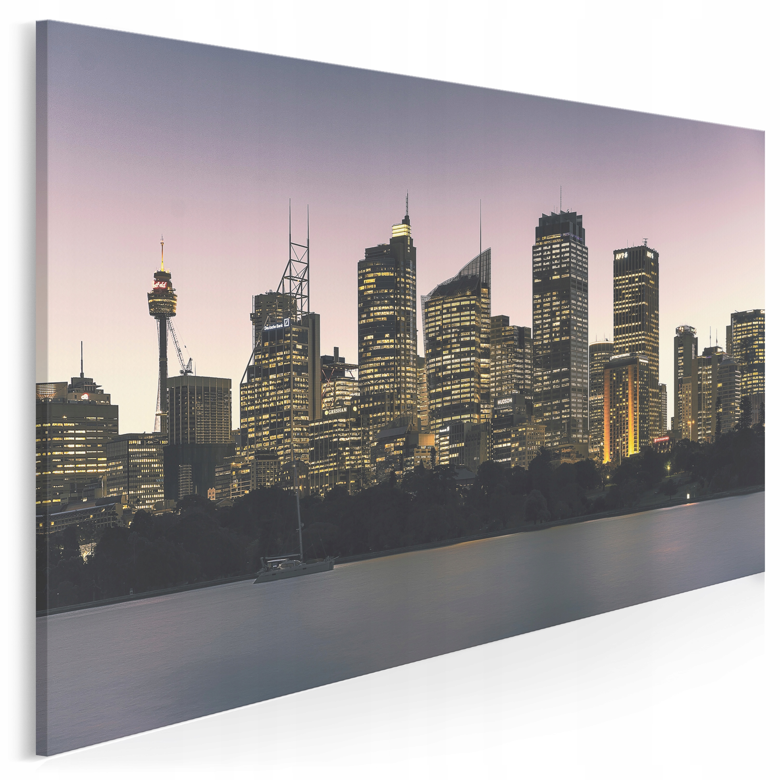 

970101 Zdjęcie na płótnie Miasto Wieżowce Noc