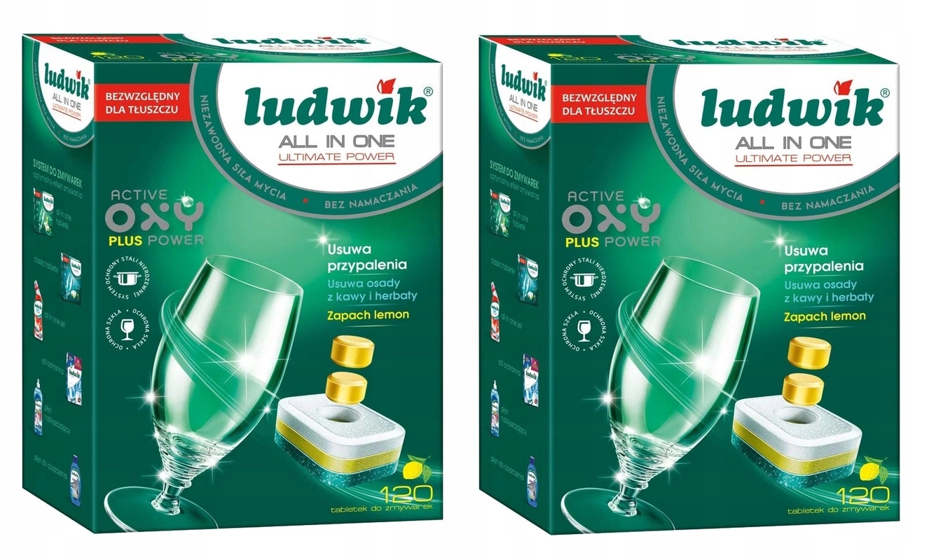 

Tabletki do zmywarek Ludwik All In One 120 szt x 2