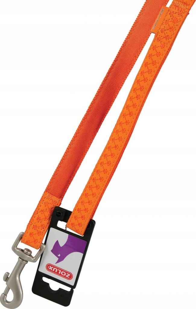 

Smycz Zolux Macleather Taśma 25 mm 1,2 m Pomarańcz