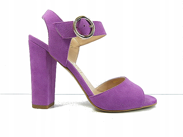 Dámské sandály Sala 37 liliarůžová, kožené dámské boty na podpatku