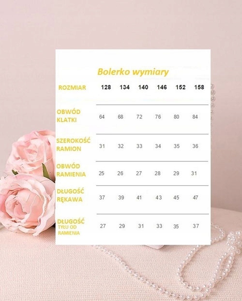 Bolerka komunijne Bolerko Poezja żorżeta 128 Rodzaj inny