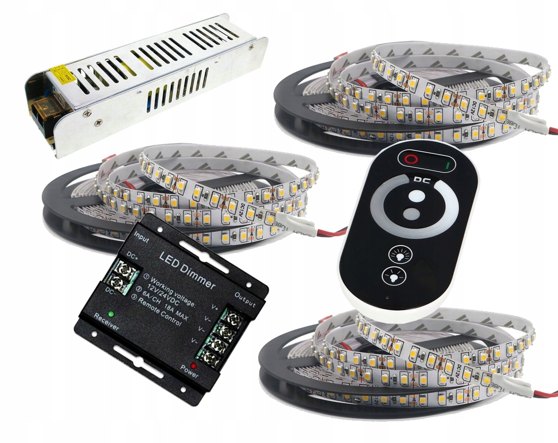 

Zestaw taśma Led 2835 IP20 15M Biała Dzienna Dotyk