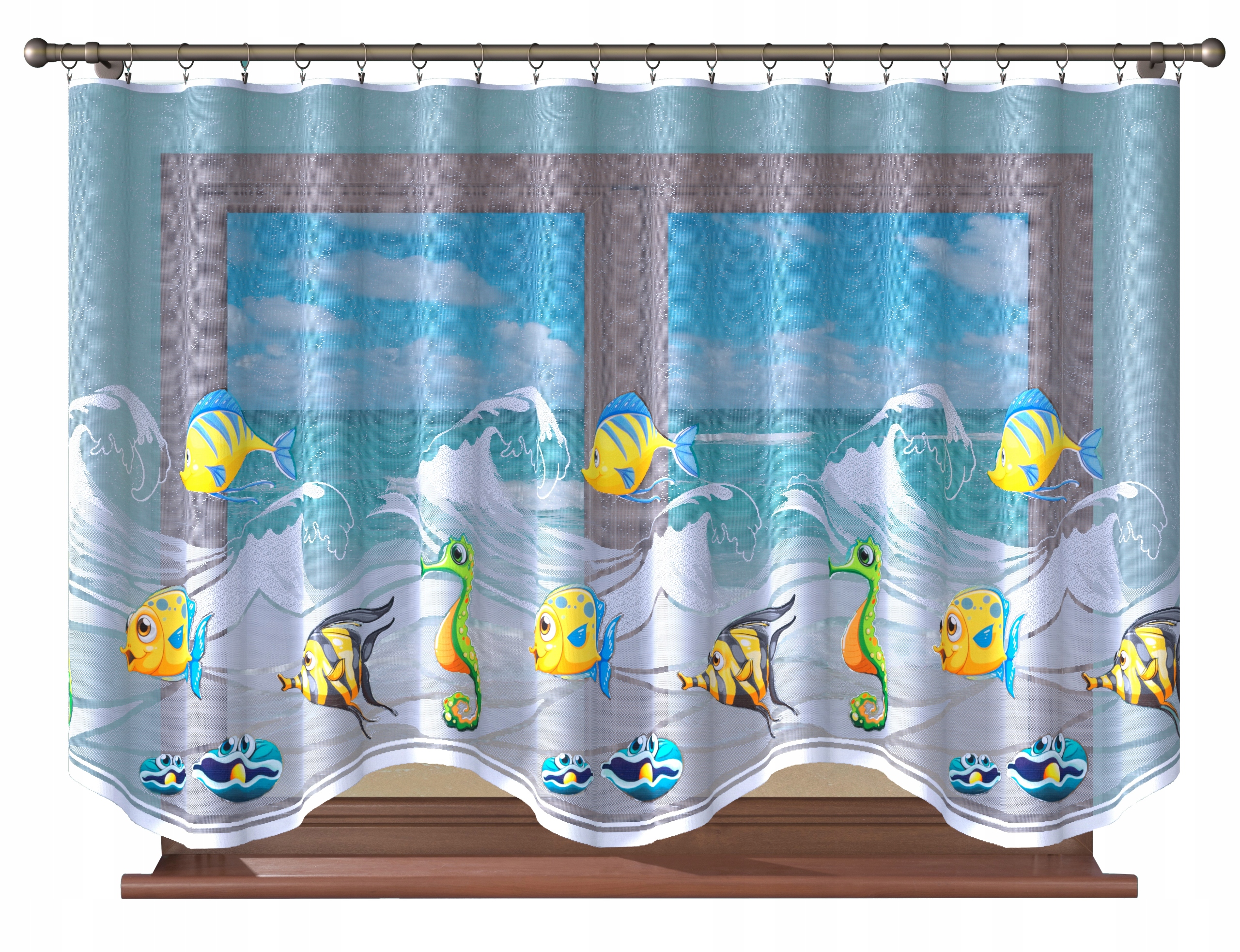 Firana dziecięca RYBKI AKWARIUM nemo 500x160