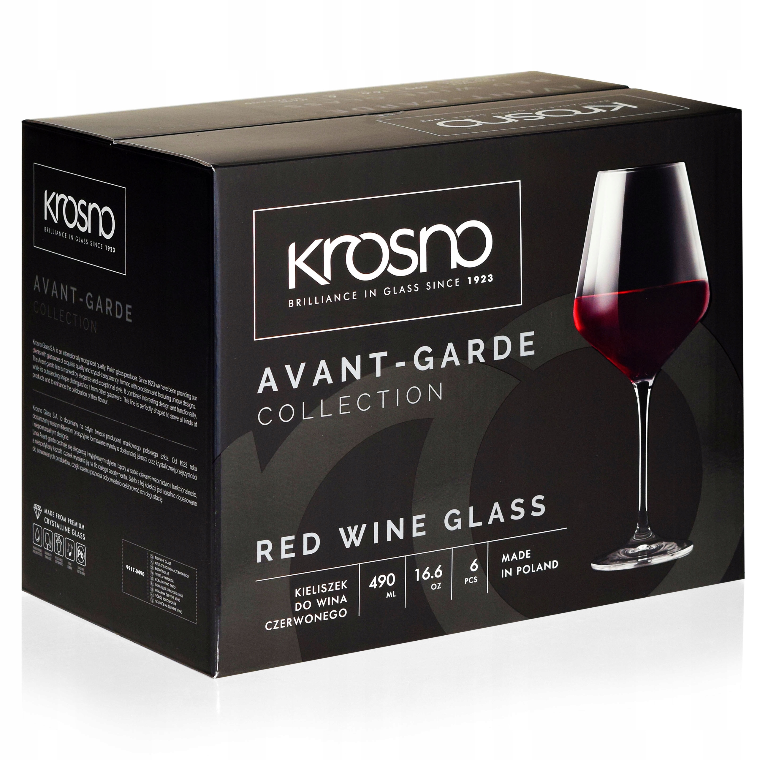 

Kieliszki wina czerwonego Krosno Avant-Garde 490ml