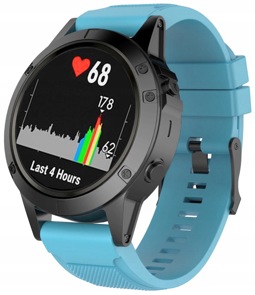 BŁĘKITNY Pasek Garmin FENIX 6X Sapphire QuickFit (szerokość 26mm)