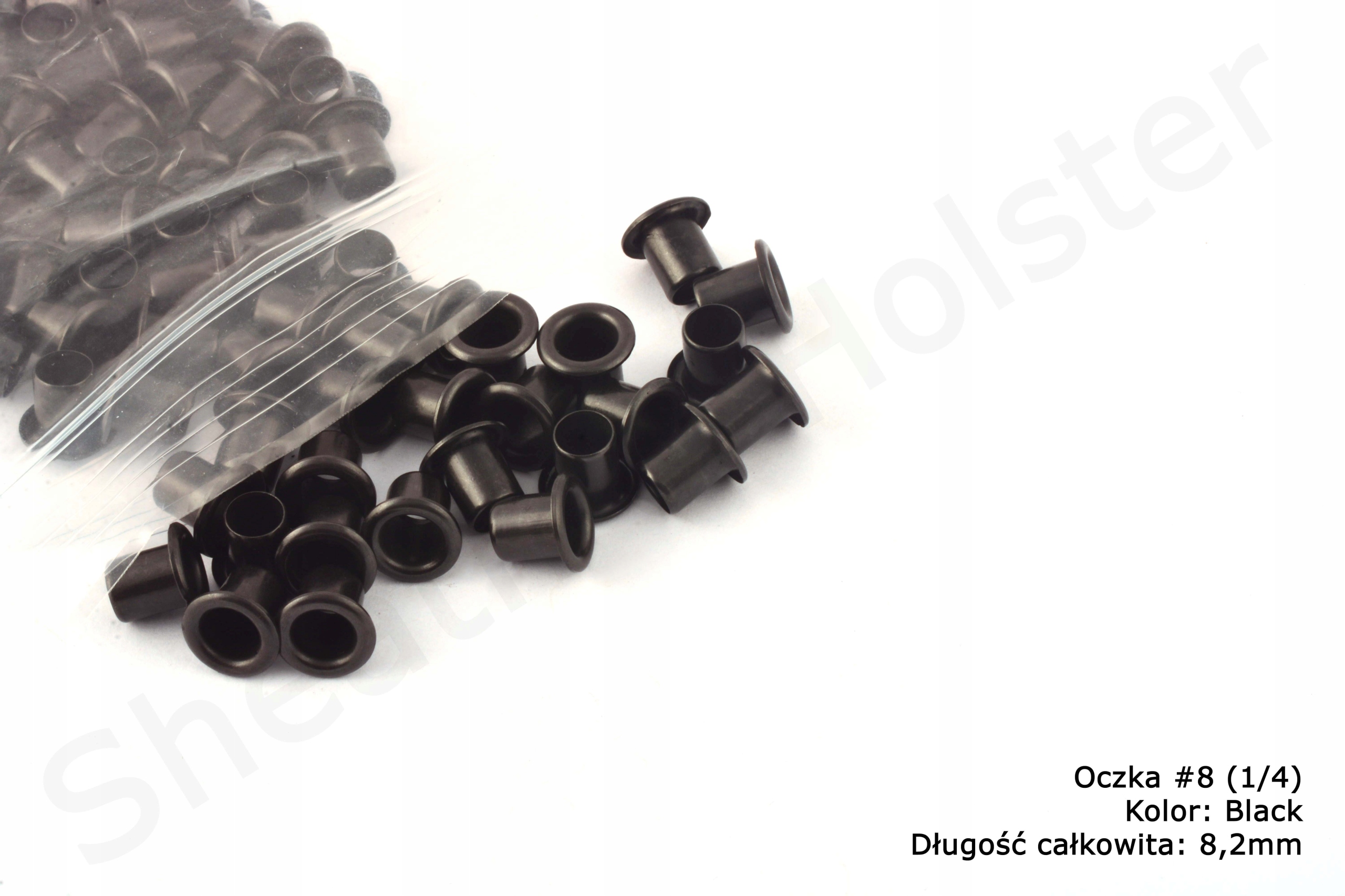 

Oczka do Kydexu -black- dł. 8,2mm - 25 sztuk