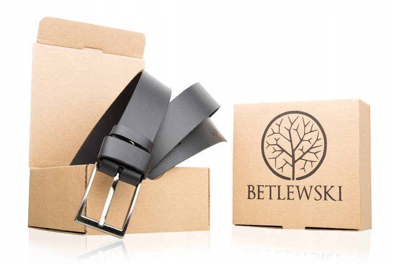 PASEK SKÓRZANY MĘSKI BETLEWSKI DO SPODNI SKÓRA 115 Długość bez klamry 130 cm