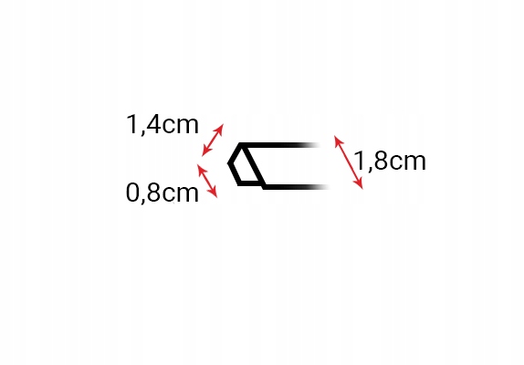 ROLETY PROWADNICE, PROWADNICA DO ROLET 135cm Długość 135 cm