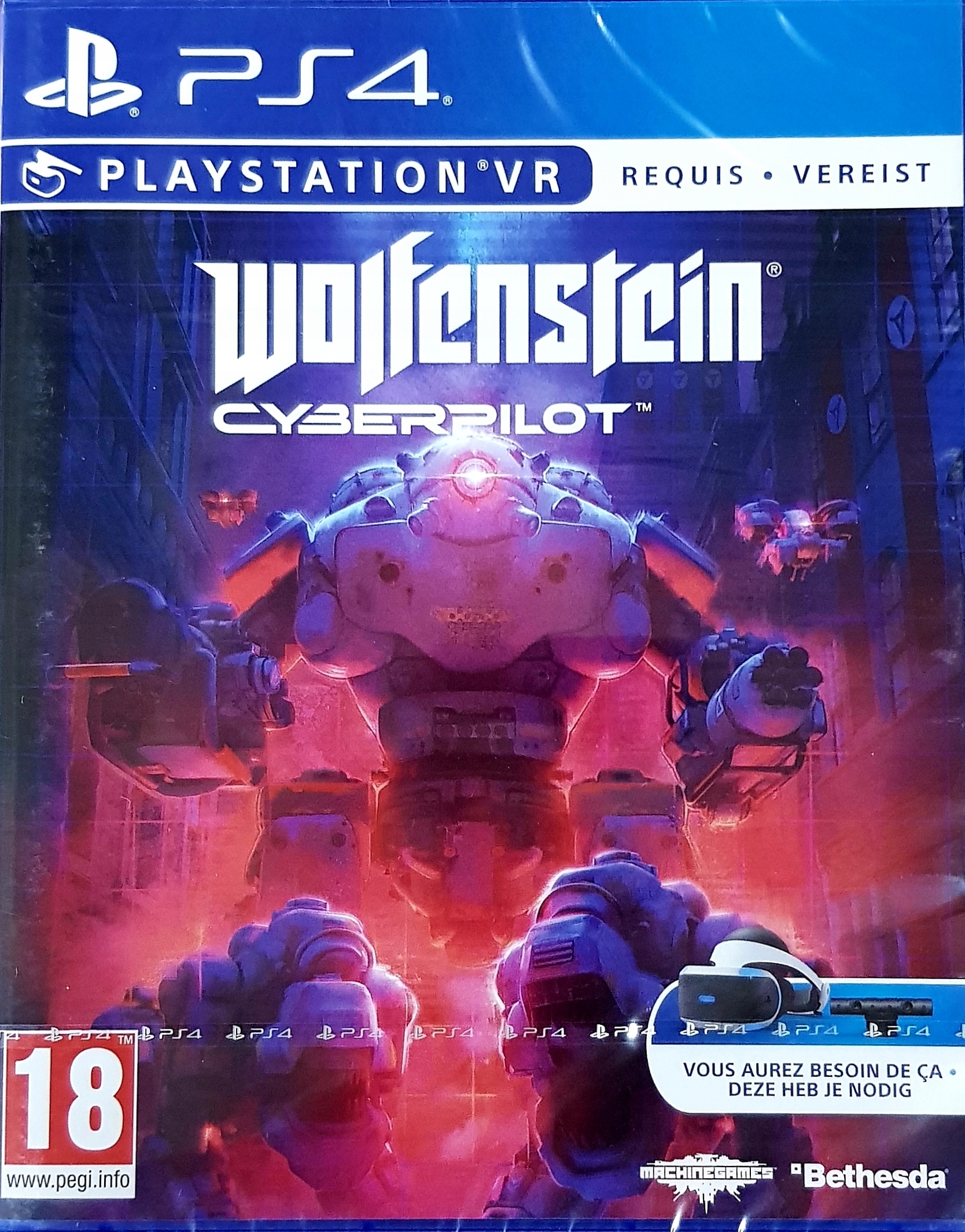 PS4 WOLFENSTEIN CYBERPILOT VR / NOWA / PO POLSKU