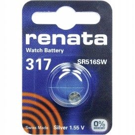 

1 x Bateria Srebrowa Renata Sr 516 Sw 317 SR62