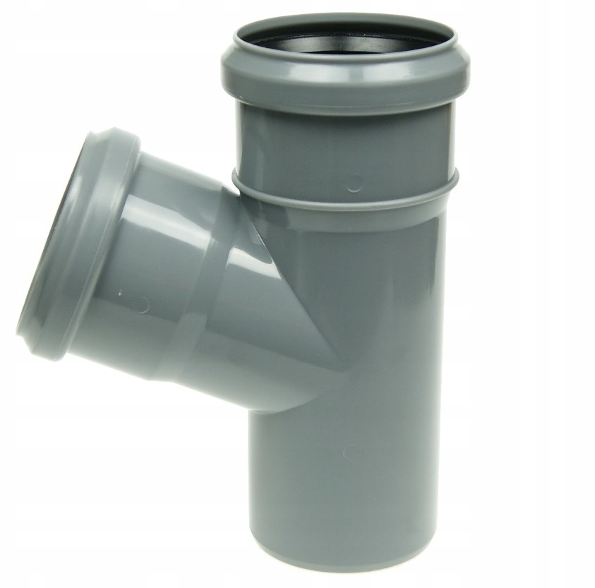 Trójnik kanalizacyjny 50 mm 67 stopni PCV PP trojak łącznik rur